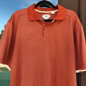 Callaway Golf X-SERIES Rust/White Pinstriped Polo XL